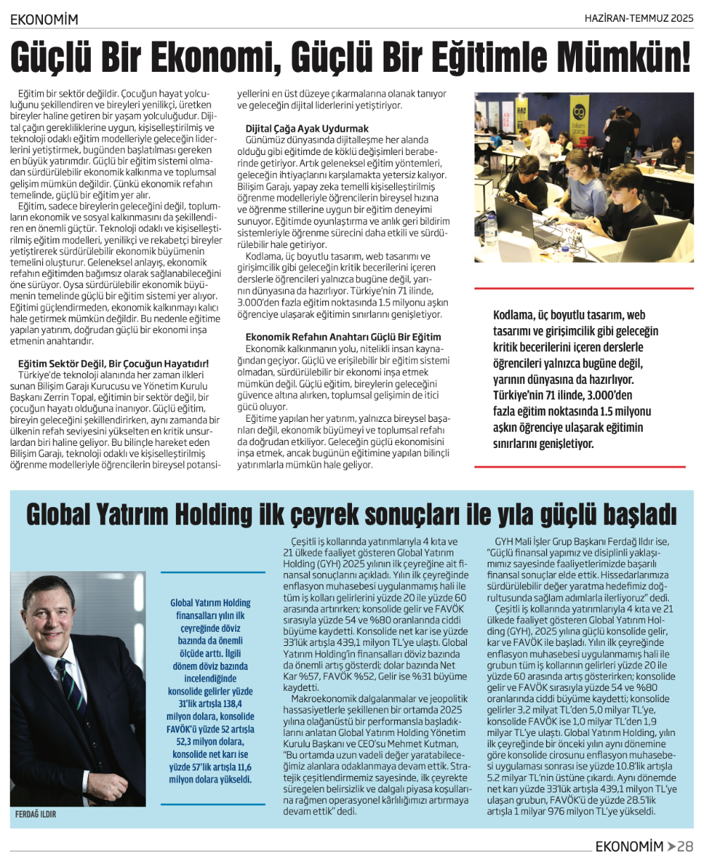 EKONOMİM Temmuz Sayısı Çıktı!